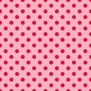 Christmas Polka Dots - Pink / Crimson
