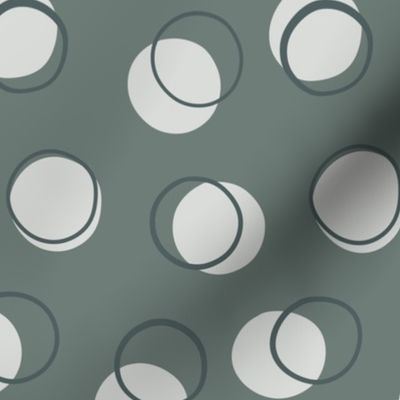 Modern Boho Geometric Circle Neutral Colored Polka Dots