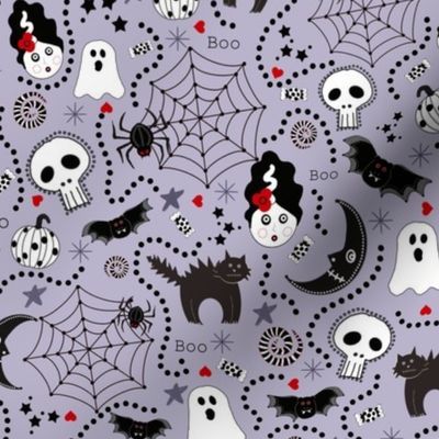 Whimsical Spooky Swirly Collection on Grey