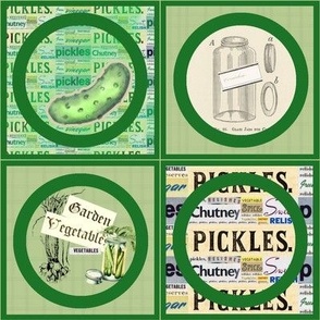 Mason Jar Toppers: Pickle Ephemera Edition