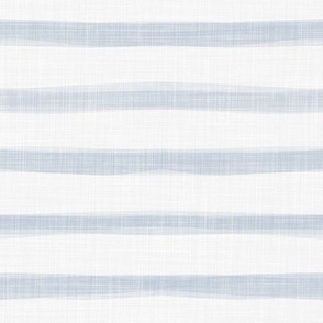 [M] Coastal Chic Watercolor Horizontal Stripes - Dusky Blue Gray