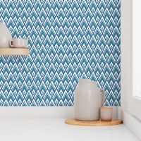 Bold Geometric Peaks - Teal and Robins Egg Blue - Medium Scale