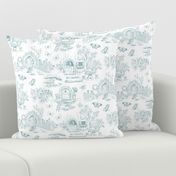 Fairy Woodland Toile - Light teal