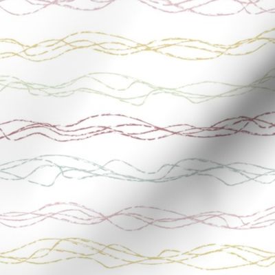 Abstract pencil sketch curvy lines in pastel - medium
