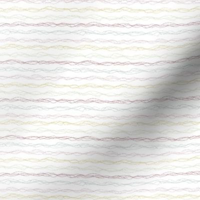 Abstract pencil sketch curvy lines in pastel - mini