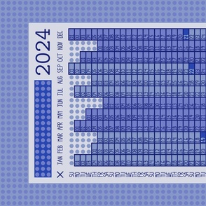 2024 Ceramic Blue Calendar