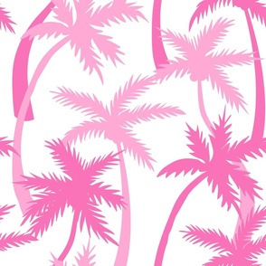Tropical Pink Palm Trees