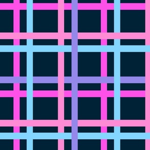  Retro pink, blue and purple gingham - home decor - stripes - chess - classic- chic - minimalist .