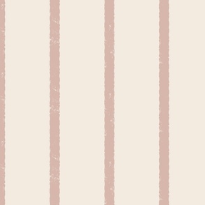 egret off white and muted rose pink buff - Textured Vertical Stripe - Large