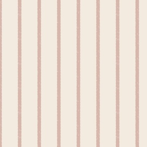 egret off white and muted rose pink buff - Textured Vertical Stripe - medium