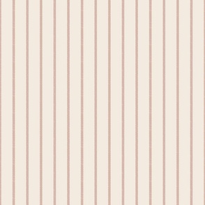 egret off white and muted rose pink buff - Textured Vertical Stripe - small