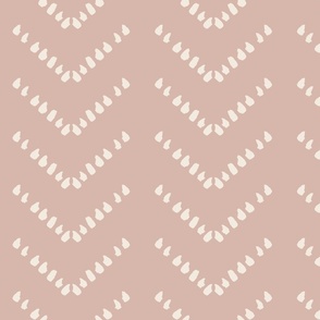 muted rose pink buff and egret off white - geometric brushstroke texture boho tribal chevron - small