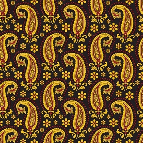 Indian Paisley flower design