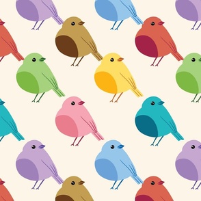 Colorful abstract birds