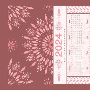 2024 Pink Mandala Elegance Calendar