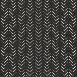 monochrome black and off white - geometric brushstroke texture boho tribal chevron - small