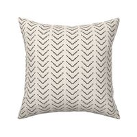 monochrome off white and black - geometric brushstroke texture boho tribal chevron - small