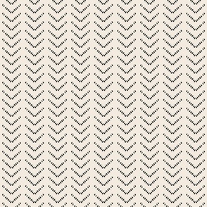 monochrome off white and black - geometric brushstroke texture boho tribal chevron - small