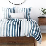 Stripes coastal navy Vertical - MetallicWallpaperModern Wallpaper