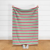 Red and Green Christmas Stripes Festive