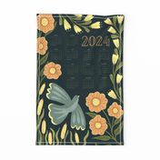 2024 calendar bird floral