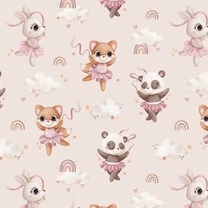 Paws and Pirouettes - SMALL - beige