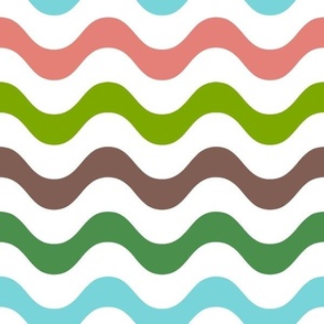 Large Scale Wavy Stripe Coordinate for See You Later, Alligator! In a While, Crocodile! Nursery