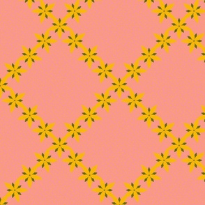 Yellow-flower-diamond-on-pink-with-seeds