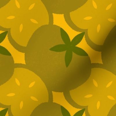 Green-tomatoes-diagonal-on-yellow