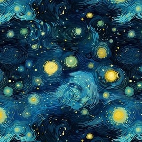 Vincent van Gogh Inspired Starry Night Variation 1