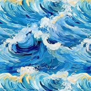 Vincent van Gogh Inspired Ocean Waves 1