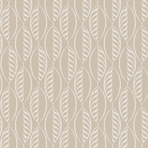 Vertical Leaves Beige - Large