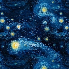 Vincent van Gogh Inspired Starry Night Variation 3