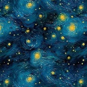 Vincent van Gogh Inspired Starry Night Variation 2