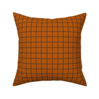 Burnt Orange and Dark Gray Checkered Plaid Longhorns - SMALL