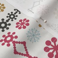 colorful snowflakes borders