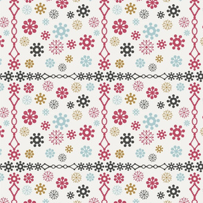 colorful snowflakes borders