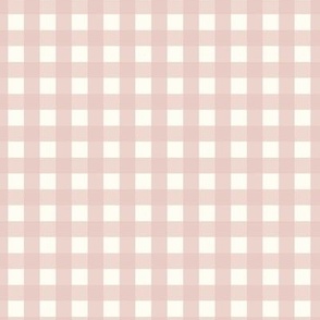 Gingham - Pink on White