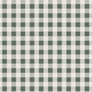 Gingham - White and Green