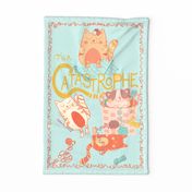 It's a CATastrophe! Wall Hanging Tea Towel-Knitting Edition