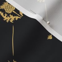 Lux Faux Gold Scotland's Royal Thistle in Cross-Hatch Diamonds on Repeat