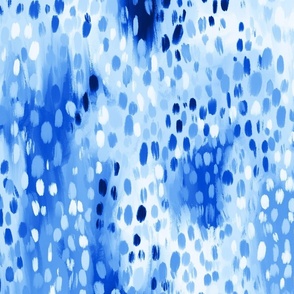 Blue painted riot on a rainy day wallpaper scale