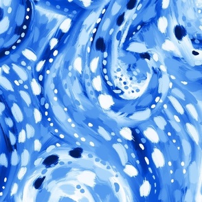 Blue painted riot spirals wallpaper scale 