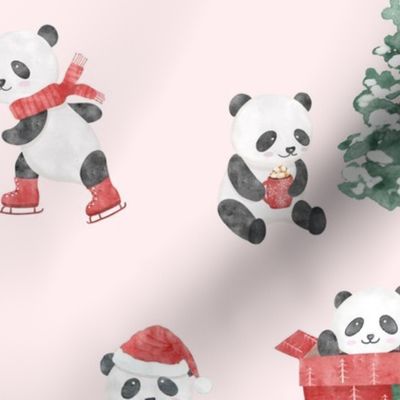 Large scale-Cute Christmas Panda