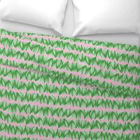 Modern Bright Mod Caterpillar Pattern in Green and Pink for Women's Blouse