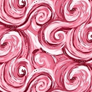 Pink painted riot swirls small scale