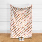 Singing Ghosts Halloween White and Orange Pattern