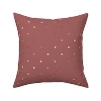 Rose gold ombre dots on marsala red/purple