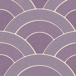 Vintage Purple Textured Scallop Pattern 