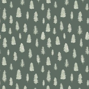 Snowy Pine - Dark Green